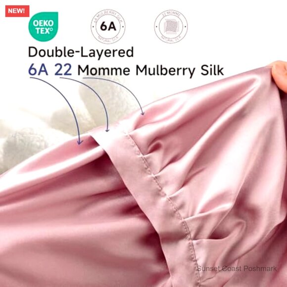 Silk Sleep Bonnet Adjustable Non-Slip Hair Wrap for Women 22 Momme Mulberry main image 5